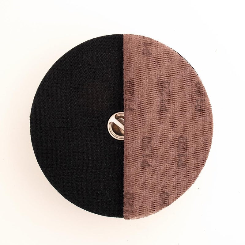 Hyde 9-Inch Radial Sander Kit with 10-Pack Sanding Discs, Sanding Net, 240 Grit - Large Area Pivoting Hinge, Drywall Sanders with Fast Change Hook and Loop, Lightweight - Image 3
